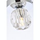 Alternate image 3 for Elegant Lighting Contemporary Eren Flush Mount with 1 Light Ceiling Fixture for Living Room, Kitchen, Bedroom & Hallway, Chrome