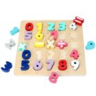 Alternate image 0 for Leo & Friends Wooden Chunky Number Math Puzzle, Numbers 0-9, Addition, Subtraction, Multiplication, Division, Equal Sign Included   Fun Educational Number Game for Children 3+