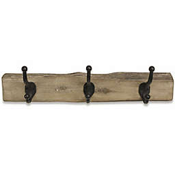 Cheungs Decorative Rustic Wood Plank With 3 Wall Hooks