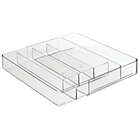 Alternate image 0 for mDesign Expandable Plastic Kitchen Drawer Storage Cutlery Tray - Clear