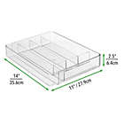 Alternate image 3 for mDesign Expandable Plastic Kitchen Drawer Storage Cutlery Tray - Clear