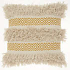 Alternate image 0 for Mina Victory Life Styles Diamond Stripe Texture Throw Pillow - Yellow 18"X18"