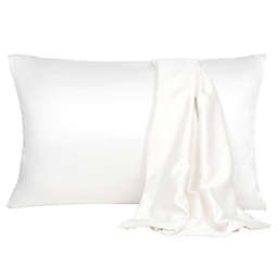 PiccoCasa 2-Pack Luxury Satin Cool Pillowcase, Queen(20