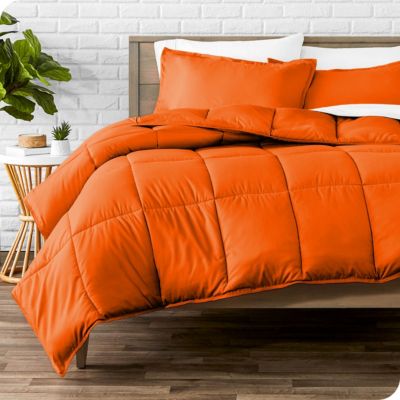 Luxlovery Pumpkin Color Comforter Set Twin Burnt Orange Bedding Comforter Set Solid Color Rust Soft Breathable Blanket Quilts Cotton Dusty Terracotta Comforter Set with 2 Pillowcases for Kids Teens 