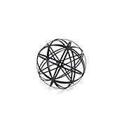 Contemporary Home Living 6.5" Black Handcrafted Metal Wire Decorative Ball