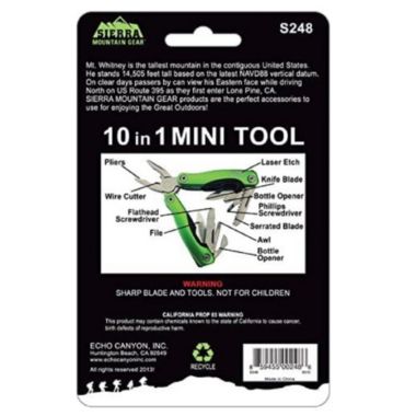 Sierra Mountain Gear 10 in 1 Multi Tool New. View a larger version of this product image.