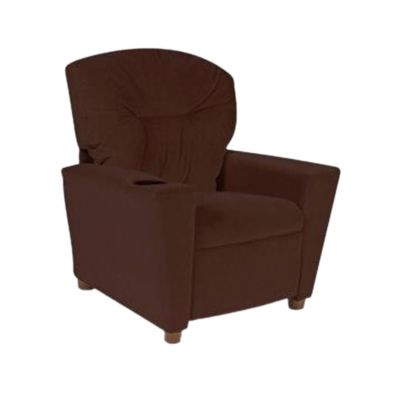 Dozydotes Child Cup Holder Recliner - Chocolate Microsuede DZD13100