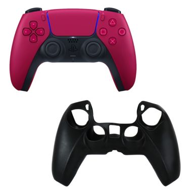 DualSense Controller in Red with Silicone Sleeve. View a larger version of this product image.