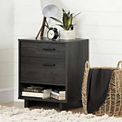 South Shore Fynn Nightstand With Cord Catcher - Gray Oak