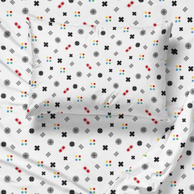 Saturday Park Gamer 100% Organic Cotton Sheet Set. View a larger version of this product image.