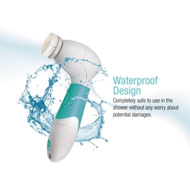 Pursonic Pursonic Advanced Facial and Body Cleansing Brush for Removing Makeup & Exfoliating Dead Skin - Includes 4 Multifunction Brush Heads  Facial, Body, Pumice Stone and Sponge (aqua). View a larger version of this product image.