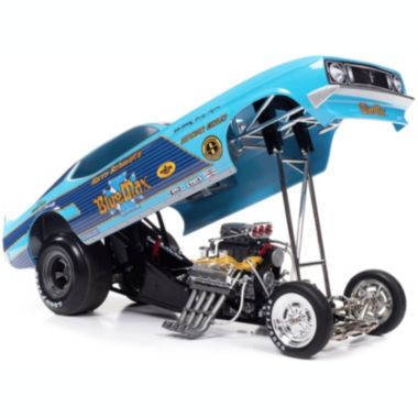 Carfaxo 1973 Ford Mustang Funny Car "Harry Schmidt's Blue Max" "Legends of the Quarter Mile" Series 1/18 Diecast Model Car by Auto World. View a larger version of this product image.