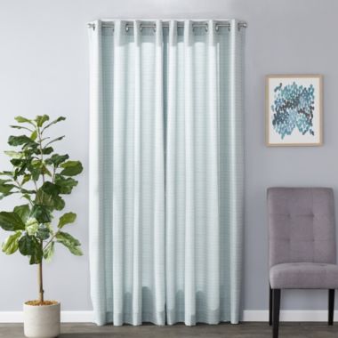 SKL Home Saturday Knight Ltd Maeve Sophisticated Yarn Dyed Woven Horizontal Pattern SunSafe Window Panel - 40X84", Sage. View a larger version of this product image.