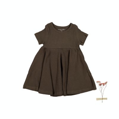 Lovely Littles The Forest Love Short Sleeve Dress - Cocoa - 8y