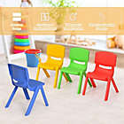 Alternate image 2 for Costway Kids Colorful Plastic Table and 4 Chairs Set
