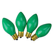 Hofert Pack of 4 Opaque Green C7 Christmas Candelabra Replacement Bulbs