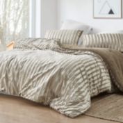 Byourbed Velvet Crush Oversized Coma Inducer Comforter - King - Ridged Silvery Beige