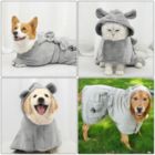 Alternate image 3 for Ownpets Super Absorbent Soft Dog Drying Coat with Cap & Pocket L Size