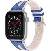 Worryfree Gadgets Silicone Shiny Slim Band for Apple Watch 38/40/41mm, 42/44/45mm iWatch Series 8 7 6 5 4 3 2 1 & SE- 38/40/41mm