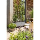 Alternate image 2 for Lechuza USA 3.25' Stone Gray Rectangular Three-In-One Smooth Planter