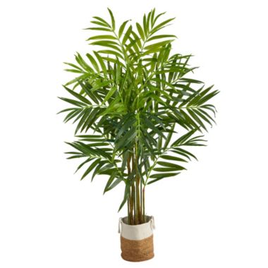Nearly Natural 8' King Palm Artificial Tree in Handmade Jute Planter. View a larger version of this product image.