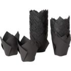 Alternate image 0 for Juvale Black Tulip Cupcake Liners for Weddings and Birthday, Paper Baking Cups (100 Pack)