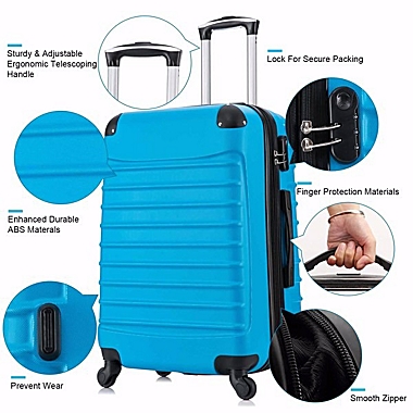 Infinity Merch 4 Piece Set Luggage Expandable Suitcase. View a larger version of this product image.