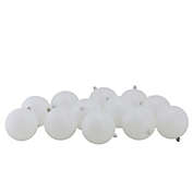 Northlight 12ct Winter White Shatterproof Shiny Christmas Ball Ornaments 4" (100mm)