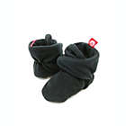 Alternate image 1 for Wrapables Fleece Baby Booties with Anti-Skid Bottoms / Black / 6-12 M