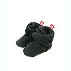 Alternate image 2 for Wrapables Fleece Baby Booties with Anti-Skid Bottoms / Black / 6-12 M