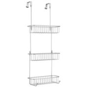 mDesign Metal Over Shower Door Caddy, Bathroom Storage Organizer