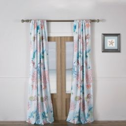 Barefoot Bungalow Sarasota Window Curtain Panel Pair With Tiebacks - 42