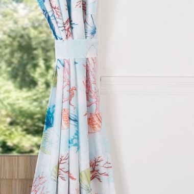 Barefoot Bungalow Sarasota Window Curtain Panel Pair With Tiebacks - 42" x 84" -  Multicolor. View a larger version of this product image.