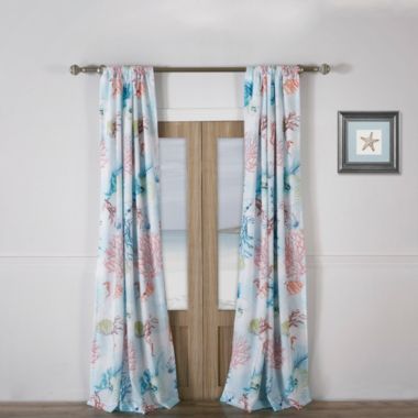 Barefoot Bungalow Sarasota Window Curtain Panel Pair With Tiebacks - 42" x 84" -  Multicolor. View a larger version of this product image.