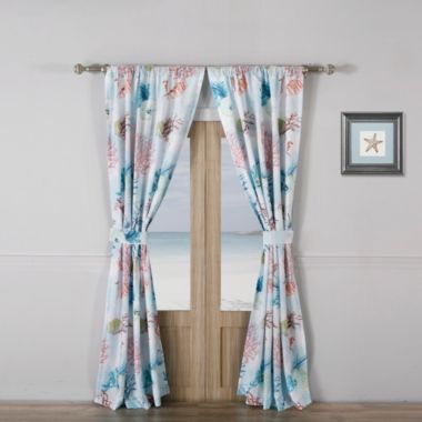 Barefoot Bungalow Sarasota Window Curtain Panel Pair With Tiebacks - 42" x 84" -  Multicolor. View a larger version of this product image.