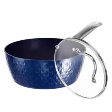 RAINBEAN 1.5 qt. Aluminum Alloy Nonstick Sauce Pan in Blue with Lid. View a larger version of this product image.