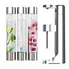 Alternate image 1 for FIZZPod One Touch Sparking Soda Maker Machine with 3 Bottles- Polished Chrome