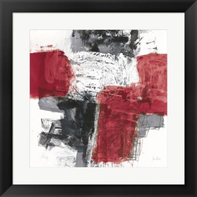 White Matte Action II Artwork by Jane Davies Wood Frame 16 by 20-Inch