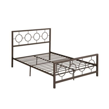 Contemporary Home Living 83.25" Brown Contemporary Geometric Queen Bed Frame. View a larger version of this product image.