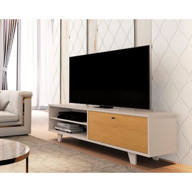 Discount Trends Classic TV Stand for TV up to 72 inches Off White - Nature. View a larger version of this product image.