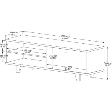 Discount Trends Classic TV Stand for TV up to 72 inches Off White - Nature. View a larger version of this product image.