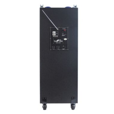 beFree Sound Double 10 Inch Subwoofer Portable Bluetooth Party Speaker with Reactive Lights. View a larger version of this product image.