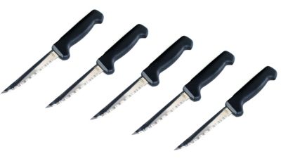 Kitchen + Home Steak Knives - Stainless Steel Serrated Steak Knife - 6 Pack