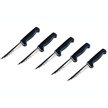 Kitchen + Home Steak Knives - Stainless Steel Serrated Steak Knife - 6 Pack. View a larger version of this product image.
