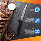 Alternate image 3 for Kitchen + Home Steak Knives - Stainless Steel Serrated Steak Knife - 6 Pack