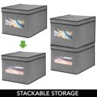 Alternate image 2 for mDesign Stackable Fabric Closet Storage Organizer Box, 6 Pack