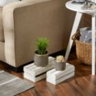 Alternate image 2 for Accent Plus Cement Flower Pot Set - Weathered Gold Metallic