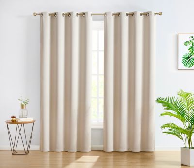 THD Cambridge Blackout Heavy Thermal Insulated Energy Saving Heat/Cold Blocking Grommet Curtain Drapery Panels for Bedroom & Living Room, Set of 2