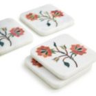 Alternate image 0 for GAURI KOHLI Oriental Bloom Marble Coasters, Set of 4