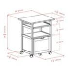 Alternate image 1 for Piper Work Station, Keyboard, Walnut